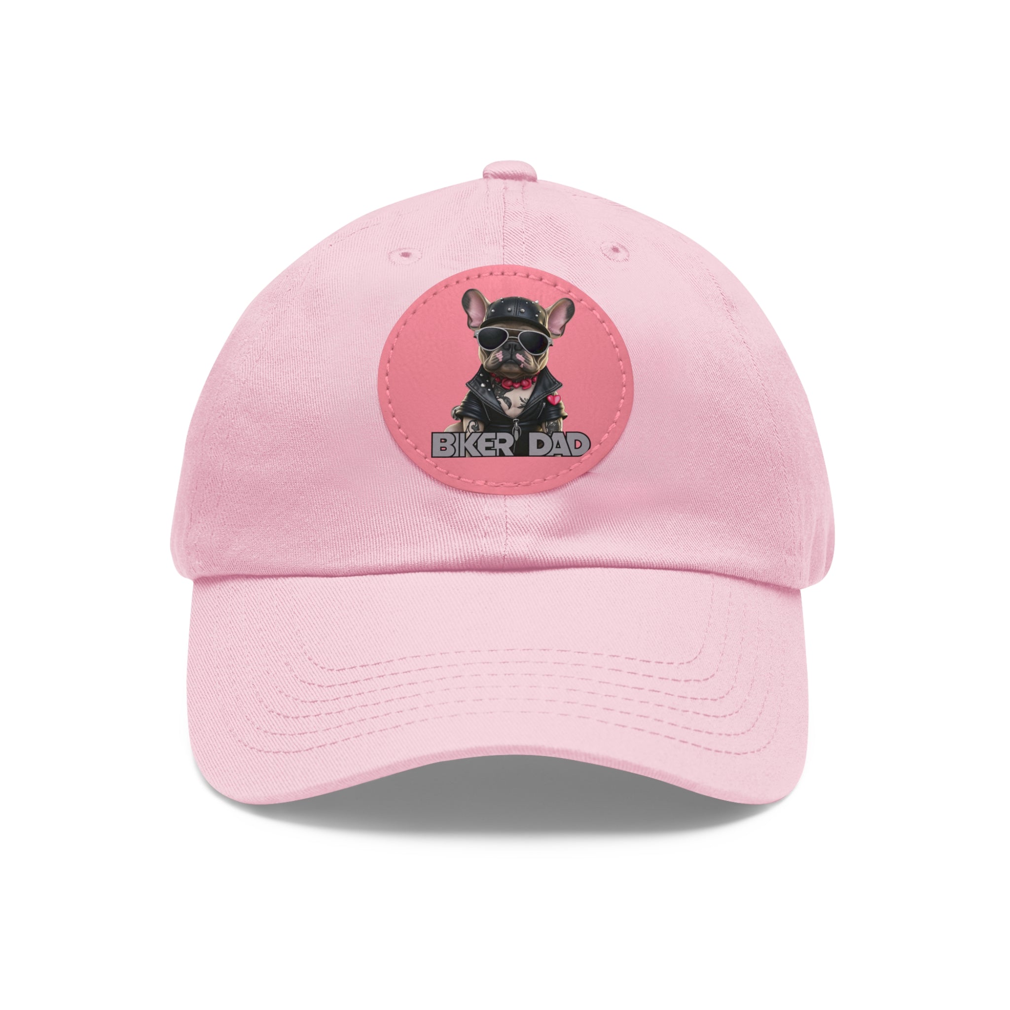 Dad Hat with Leather Patch (Round)