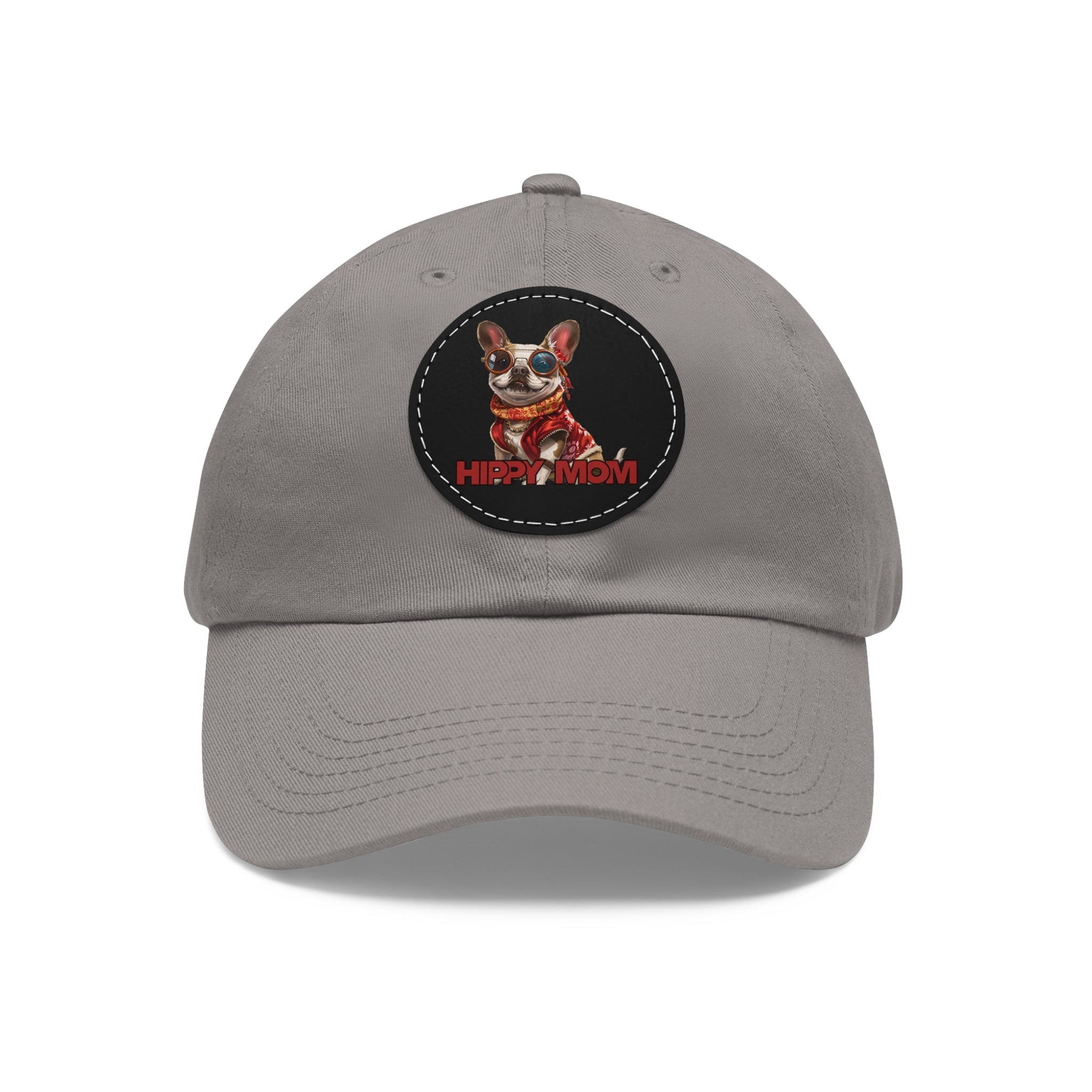 Dad Hat with Leather Patch (Round)