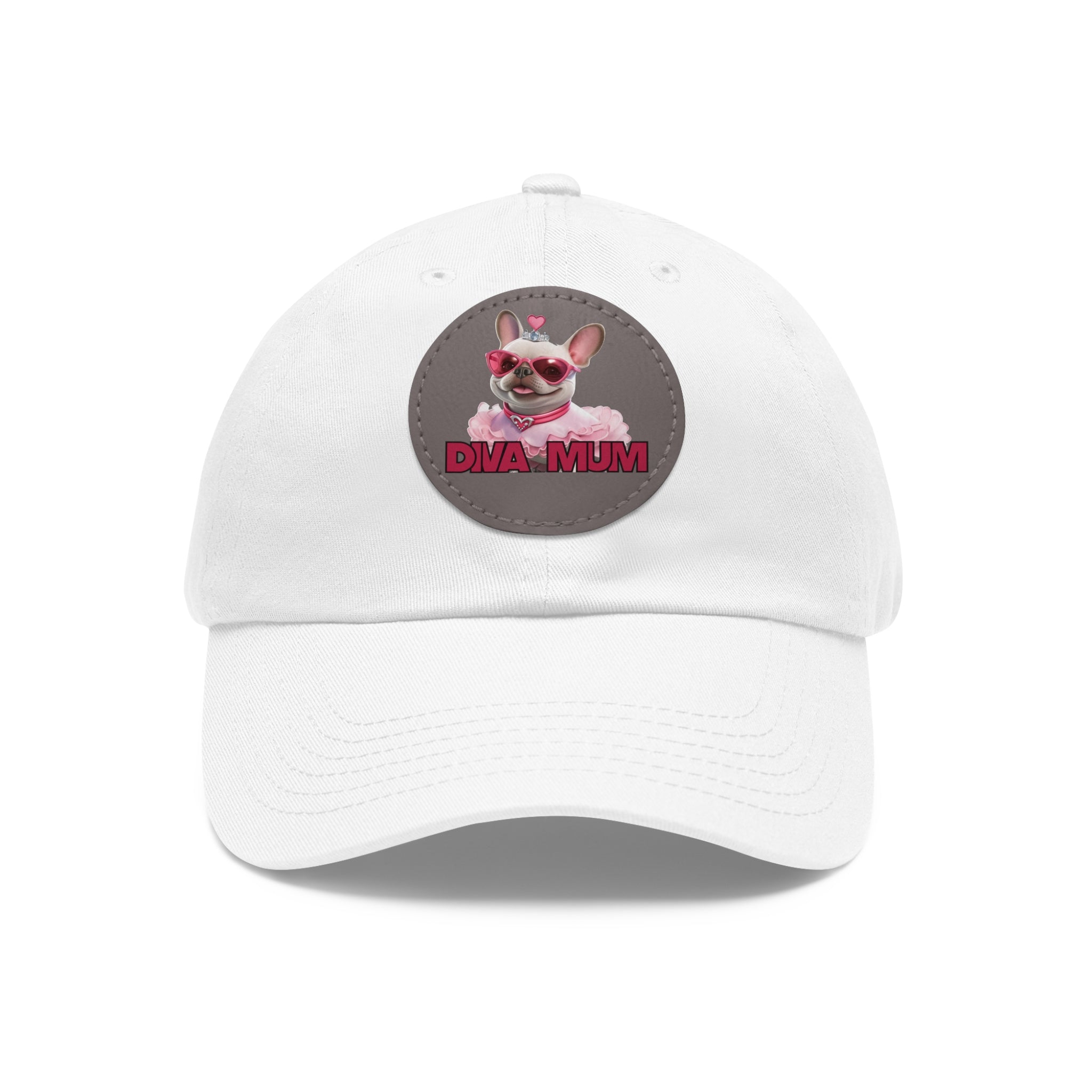 Dad Hat with Leather Patch (Round)