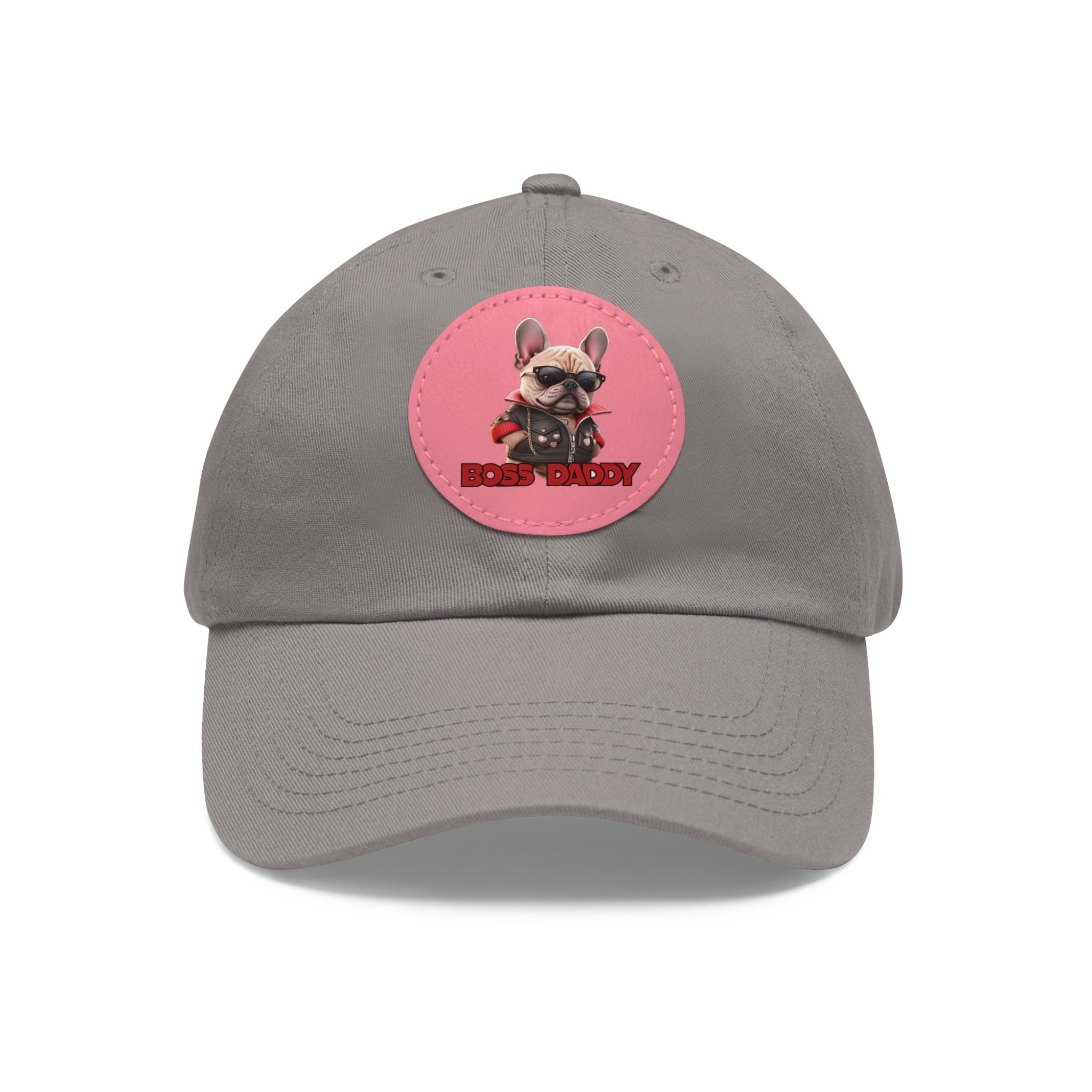 Dad Hat with Leather Patch (Round)