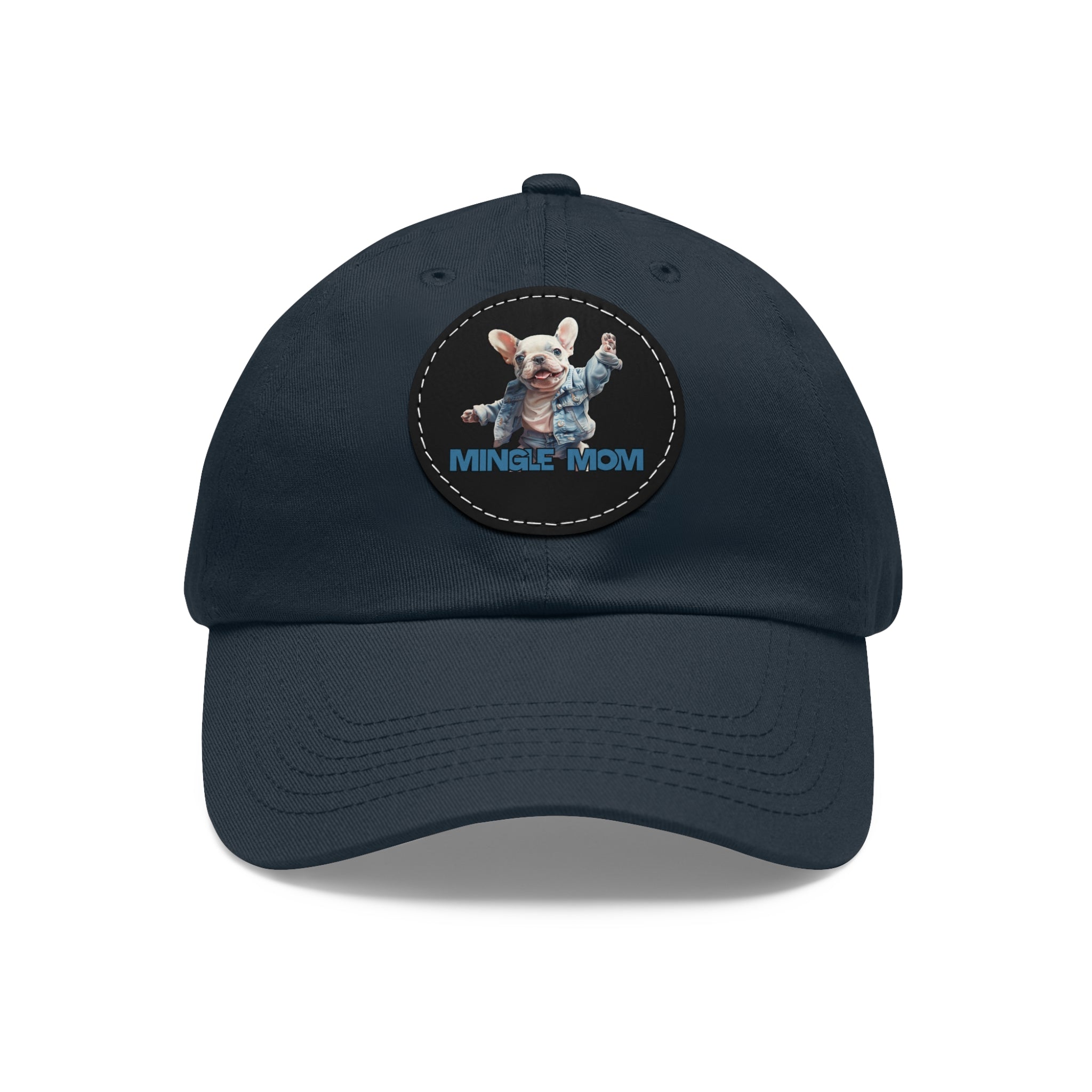 Dad Hat with Leather Patch (Round)