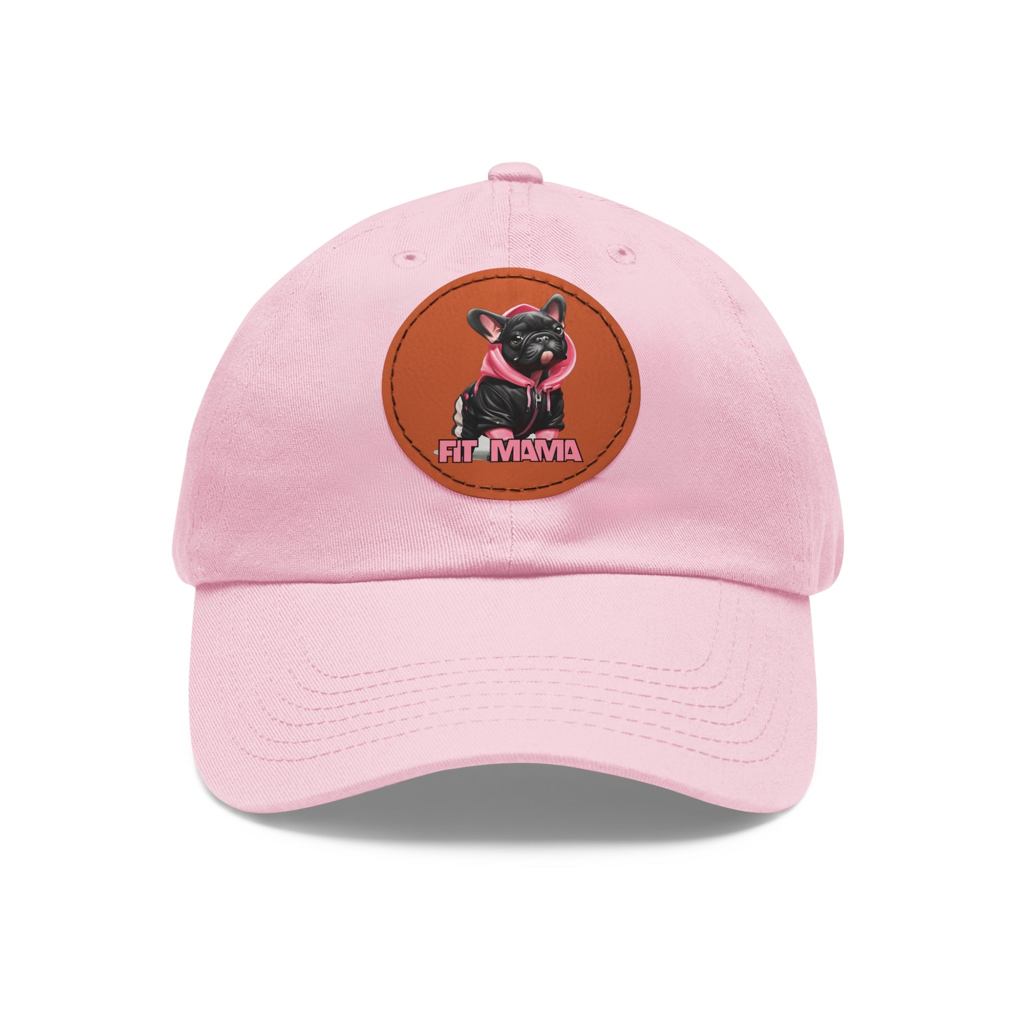 Dad Hat with Leather Patch (Round)