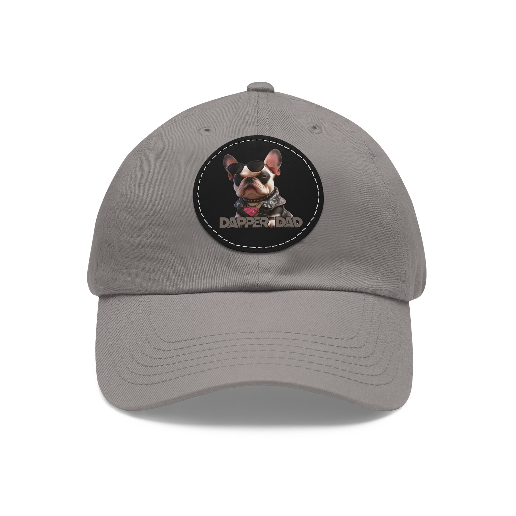 Dad Hat with Leather Patch (Round)