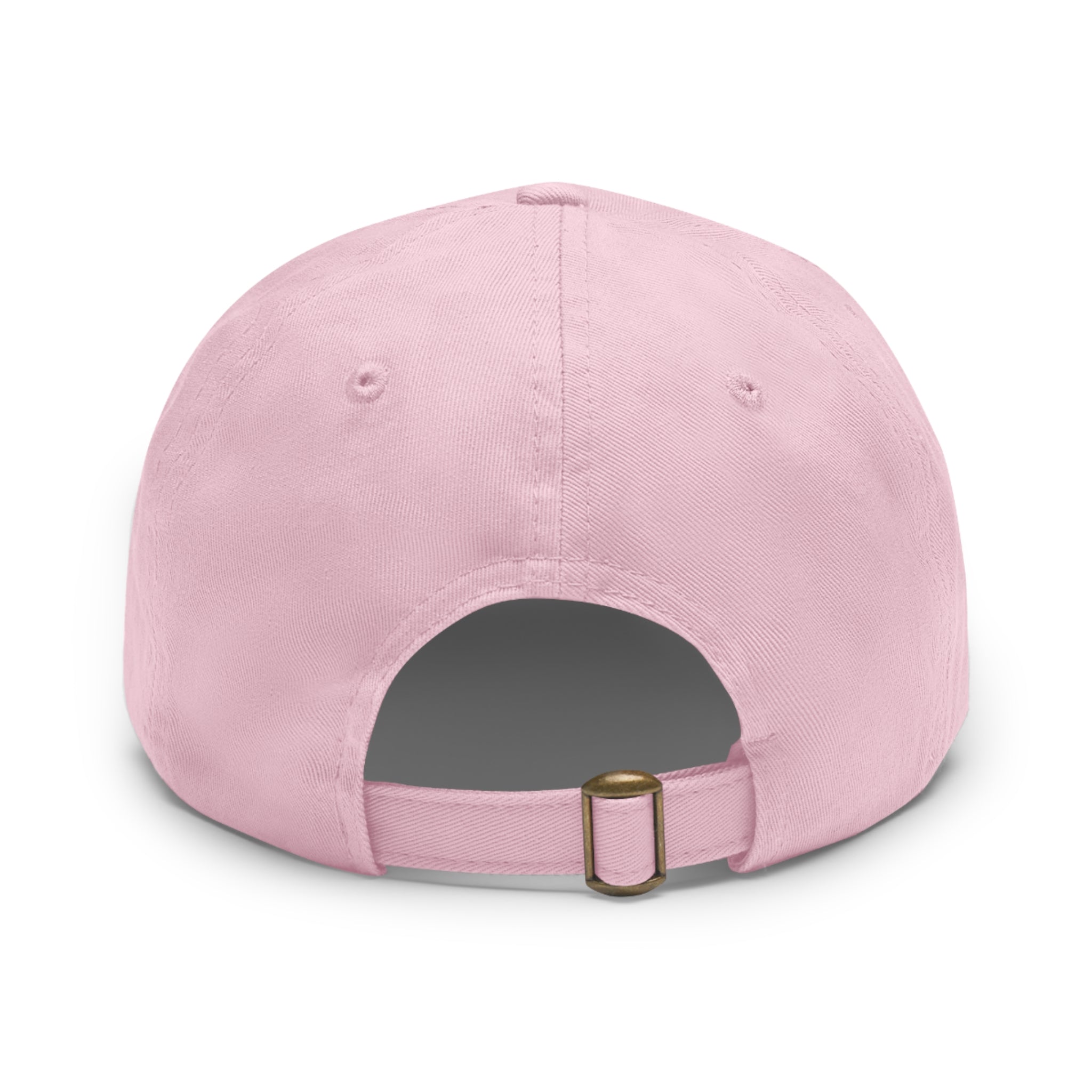 Dad Hat with Leather Patch (Round)