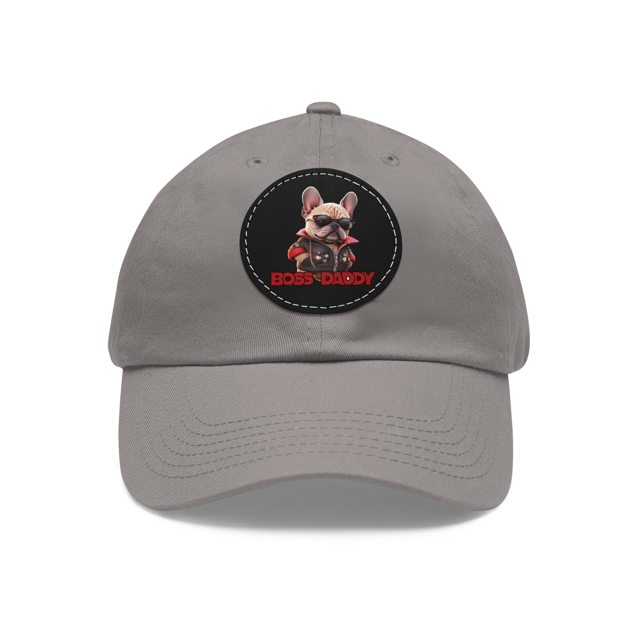 Dad Hat with Leather Patch (Round)