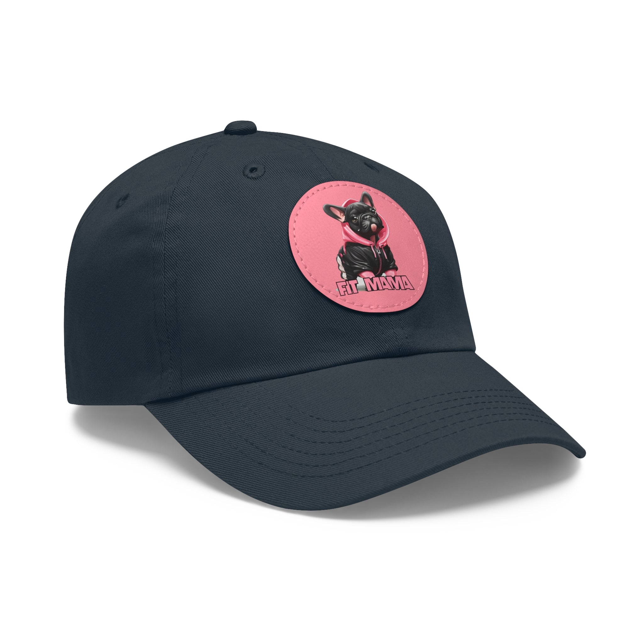 Dad Hat with Leather Patch (Round)