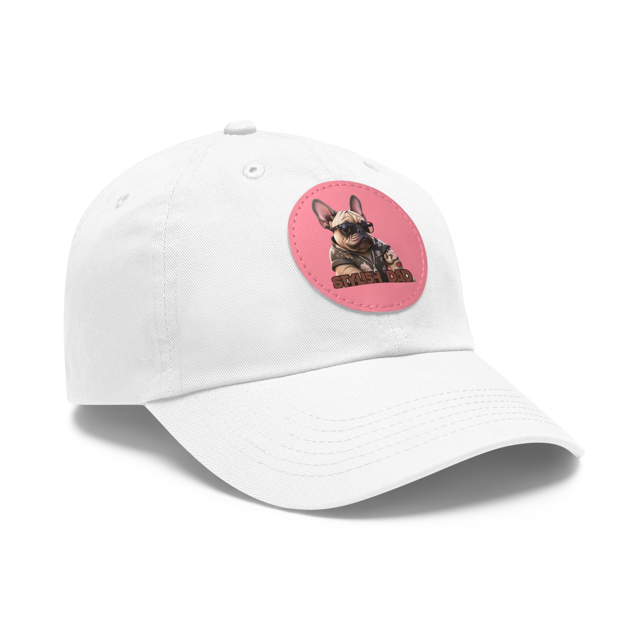 Dad Hat with Leather Patch (Round)