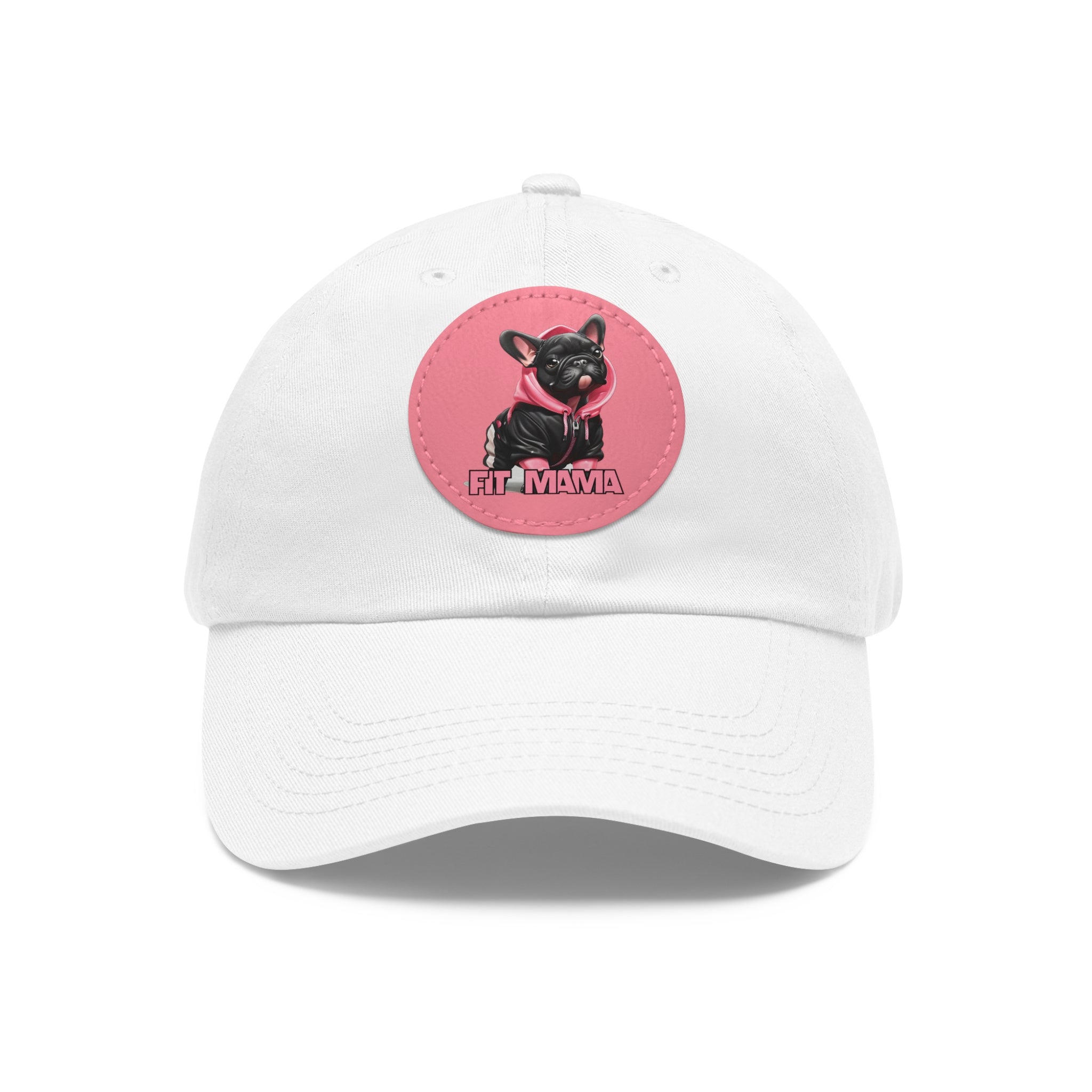 Dad Hat with Leather Patch (Round)