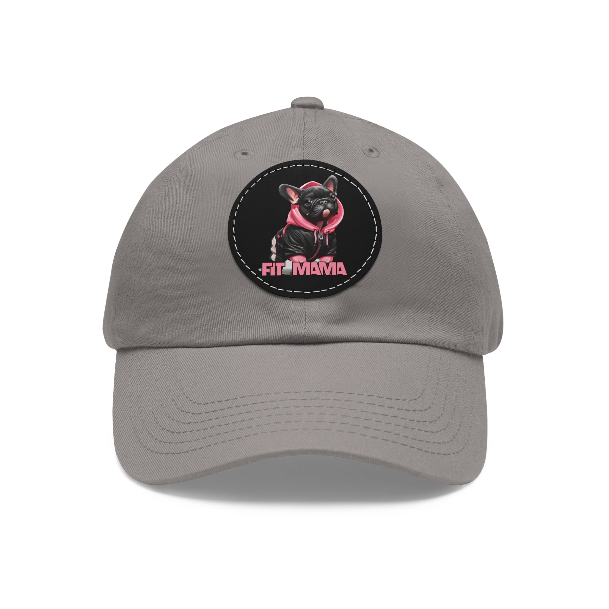 Dad Hat with Leather Patch (Round)