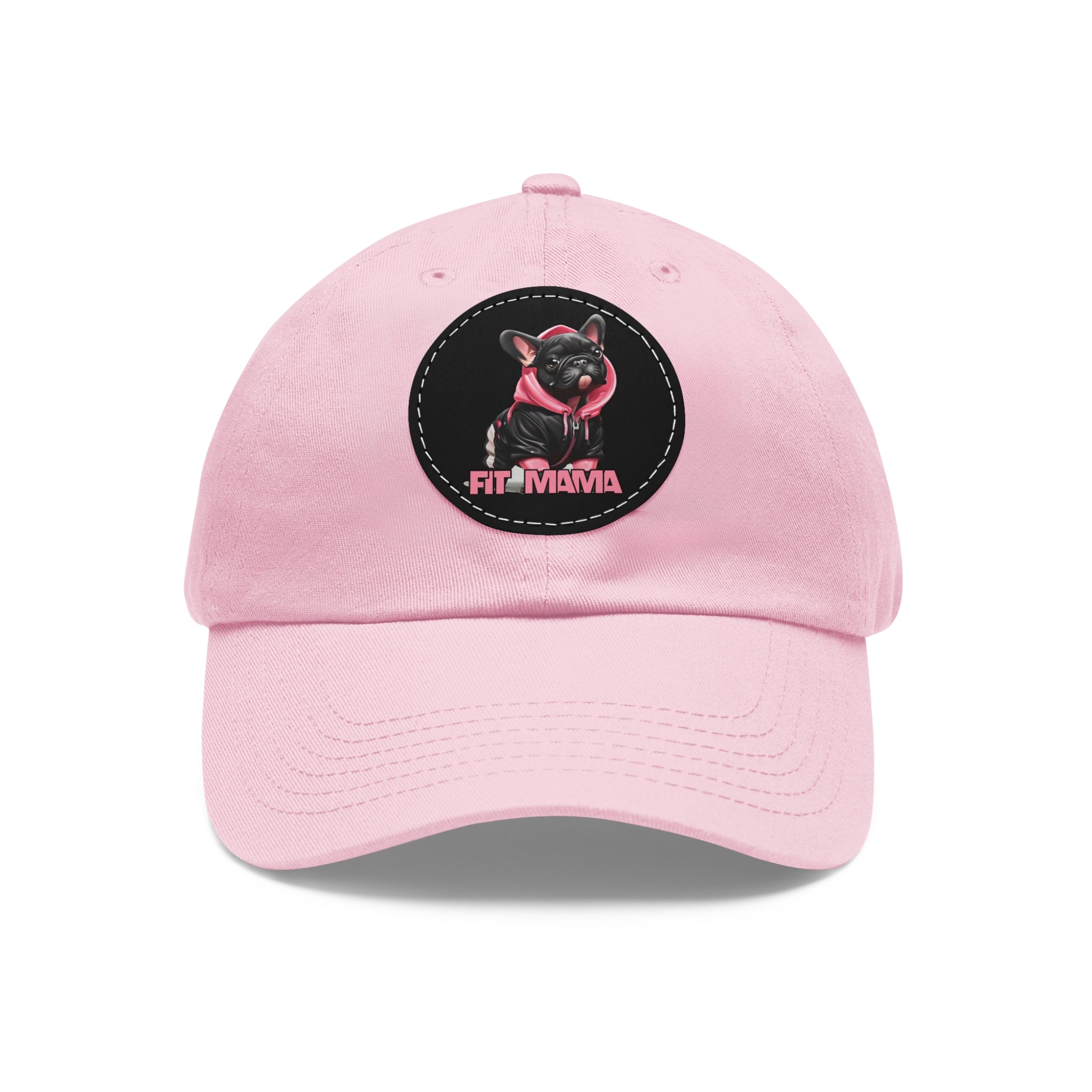 Dad Hat with Leather Patch (Round)