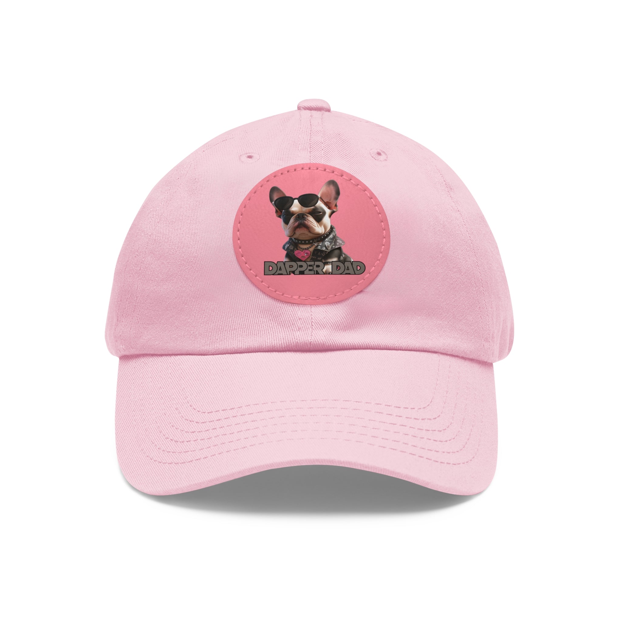 Dad Hat with Leather Patch (Round)