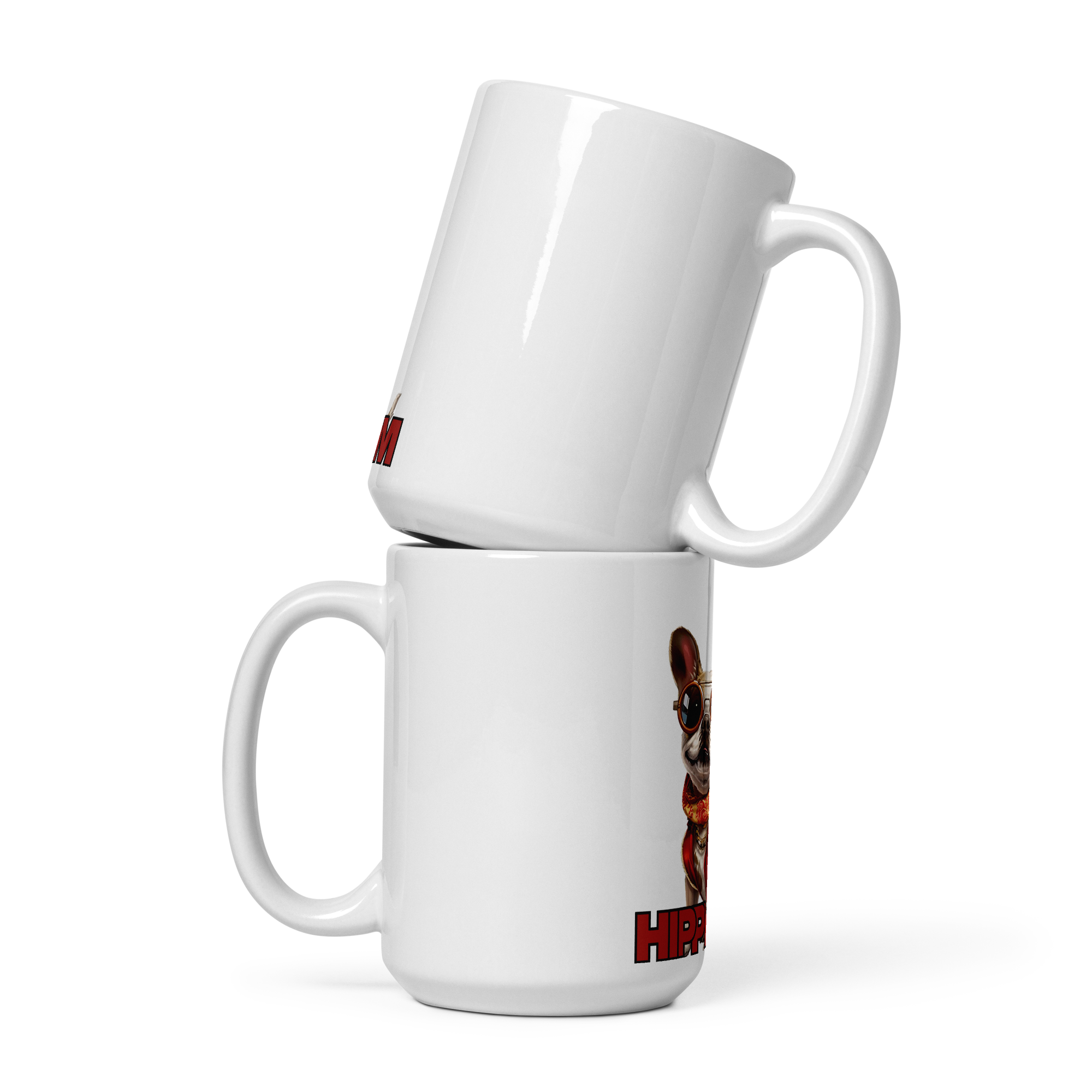 White glossy mug