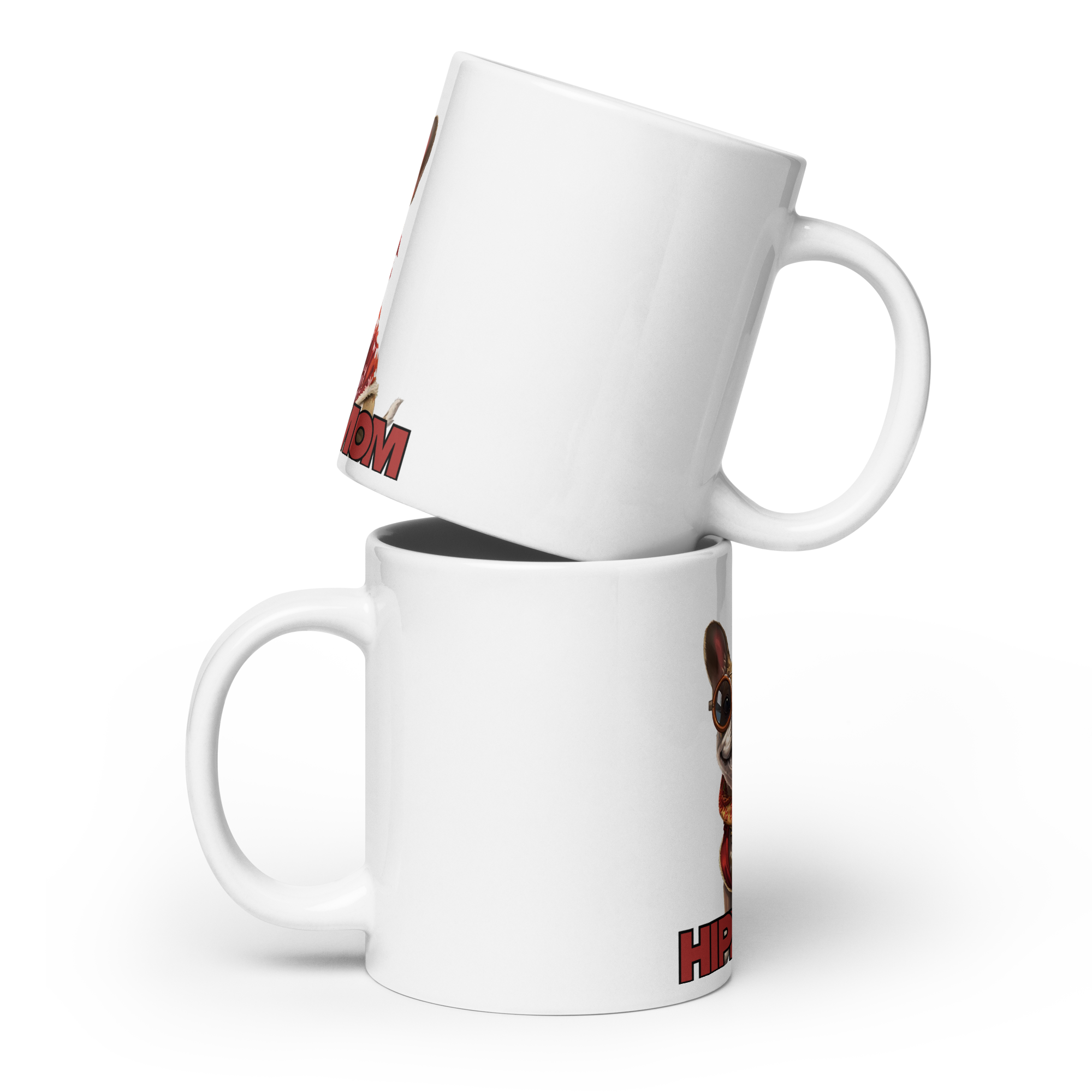 White glossy mug